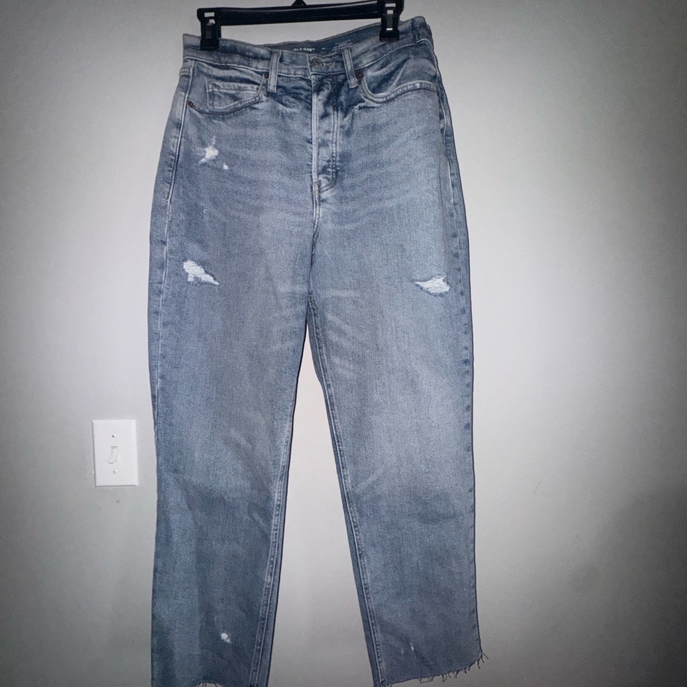 Old Navy sky high straight Jean